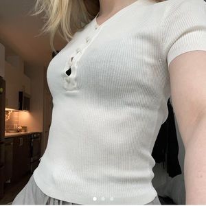 Club Monaco Ribbed Top